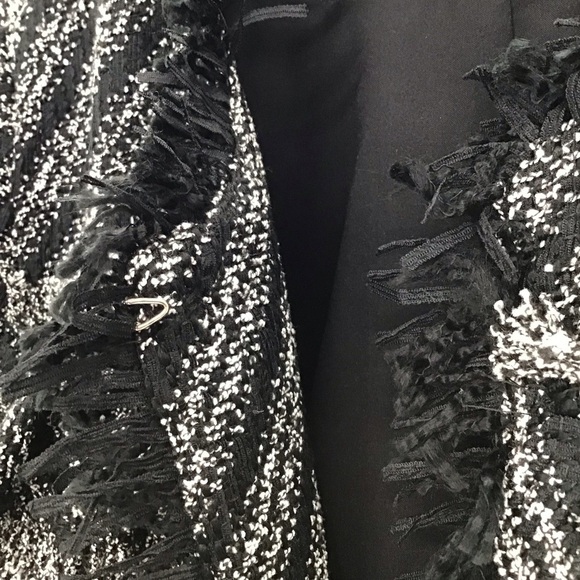 Ann Taylor Women’s Ruffled Peplum Fringe Jacket Blazer Business Career Size 12P - Picture 5 of 9